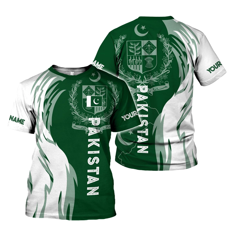 Summer Clothing Pakistan - Pakistan Flag 3D Print Men's T-shirts