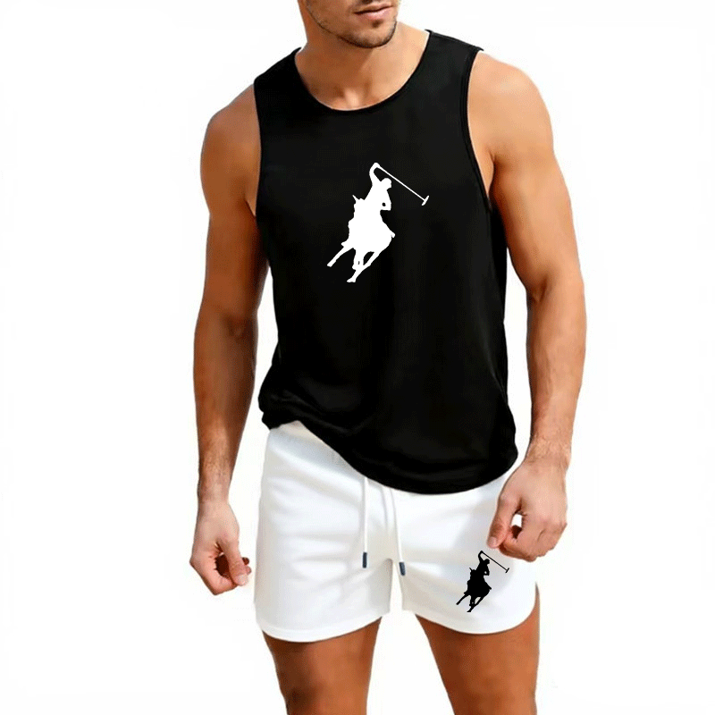 Summer Clothing Sets - European Men Summer Vest and Shorts