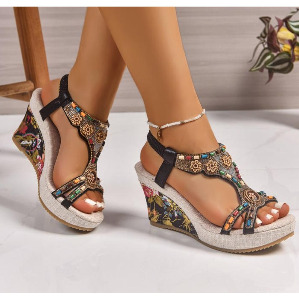 Summer Clothing Sale Women - Woman Leather Summer Fashion Wedge Female
