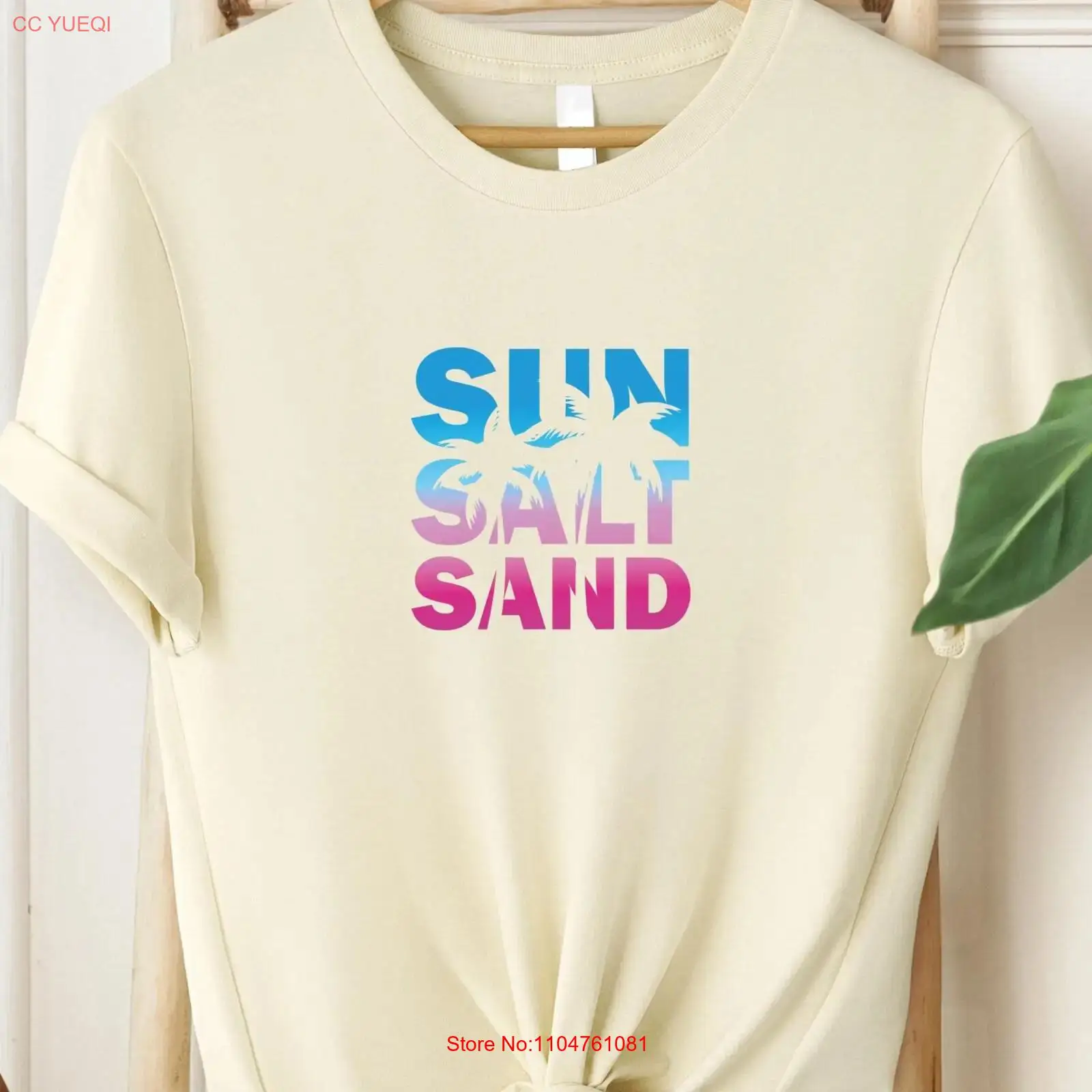 Vintage Summer Clothing Men - Sun Salt Sand T shirt Retro