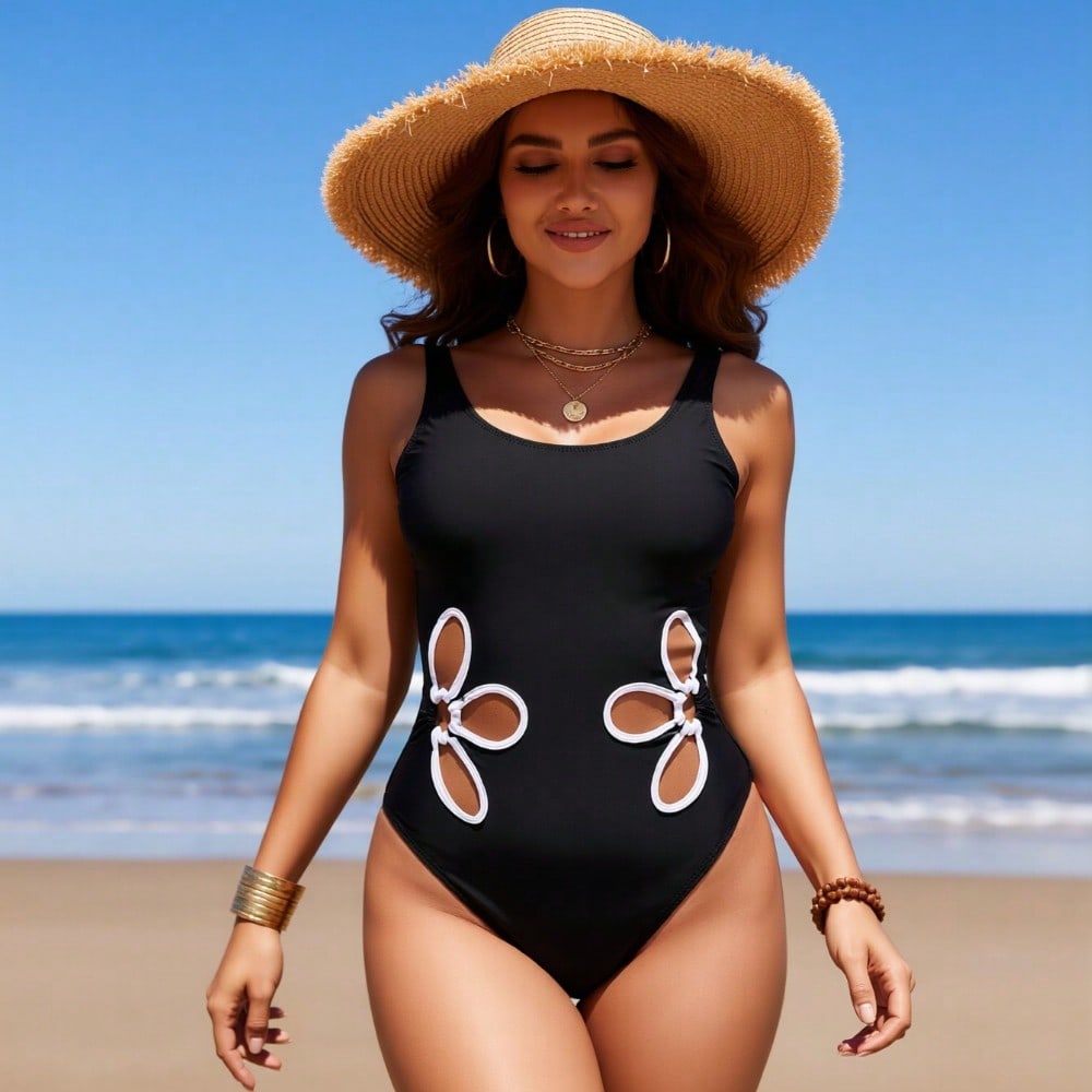 Swimsuit One Piece - 2026 New Women's One-Piece Swimsuit: Solid