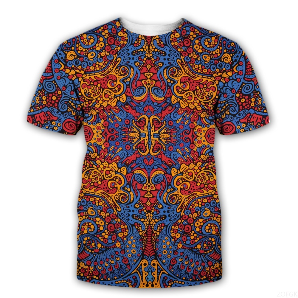 Summer Clothing Cheap - New Mysterious Symbols Trippy 3D Print
