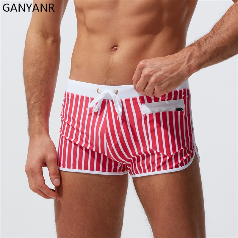 Board Short Surf - GANYANR Swimming Trunk Swimwear Men Swim