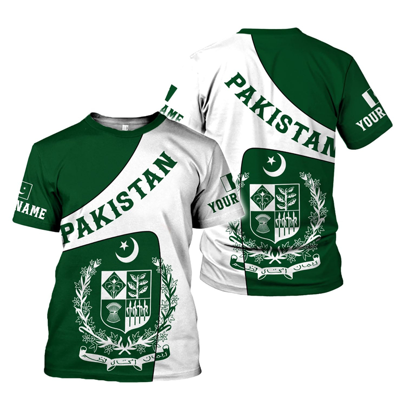 Pakistan Flag 3D Print Men's T - огляд і ціна Summer Clothing Pakistan