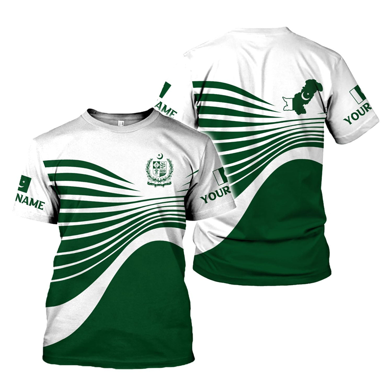 Pakistan Flag 3D Print Men's T - огляд і ціна Summer Clothing Pakistan