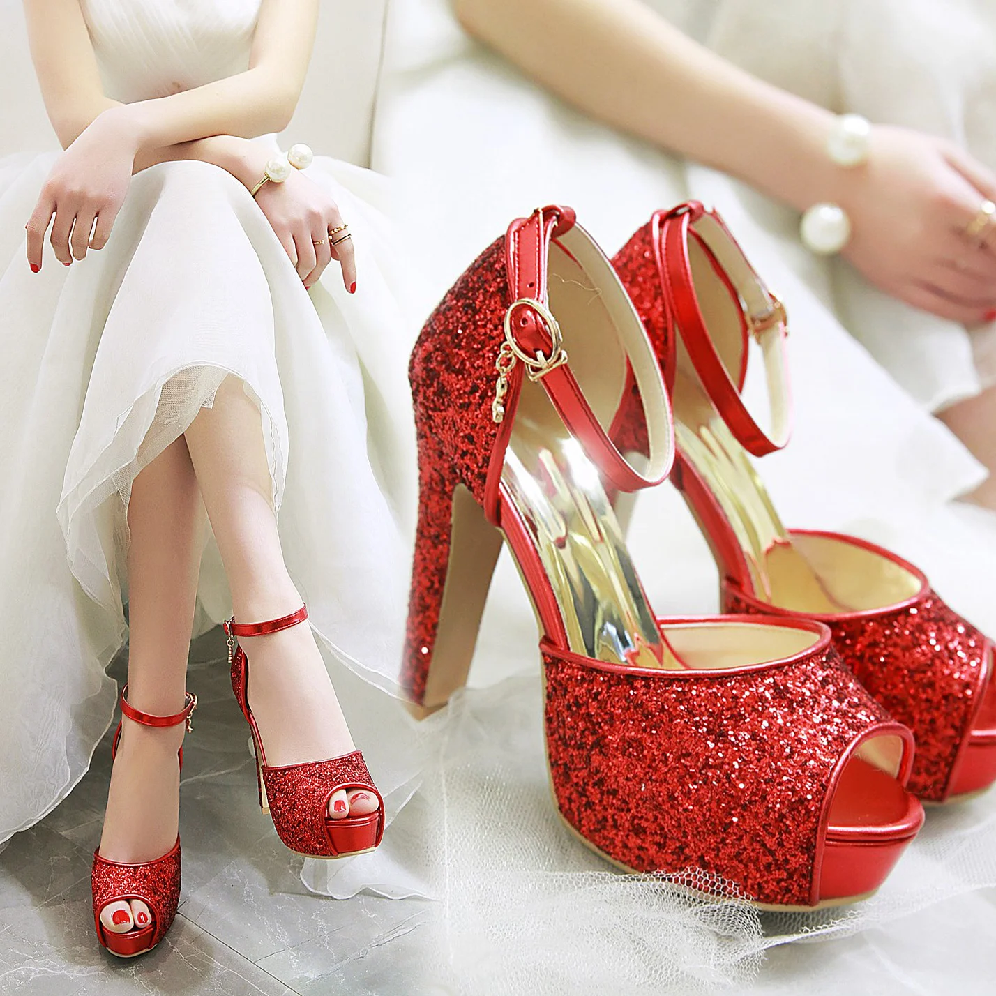 Silver Summer Women High Heel  - огляд і ціна Summer Cloth