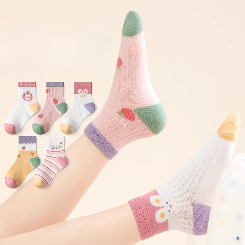 Kids Socks 5 Pairs/Lot Spring  - огляд і ціна Summer Clothing Baby Girl