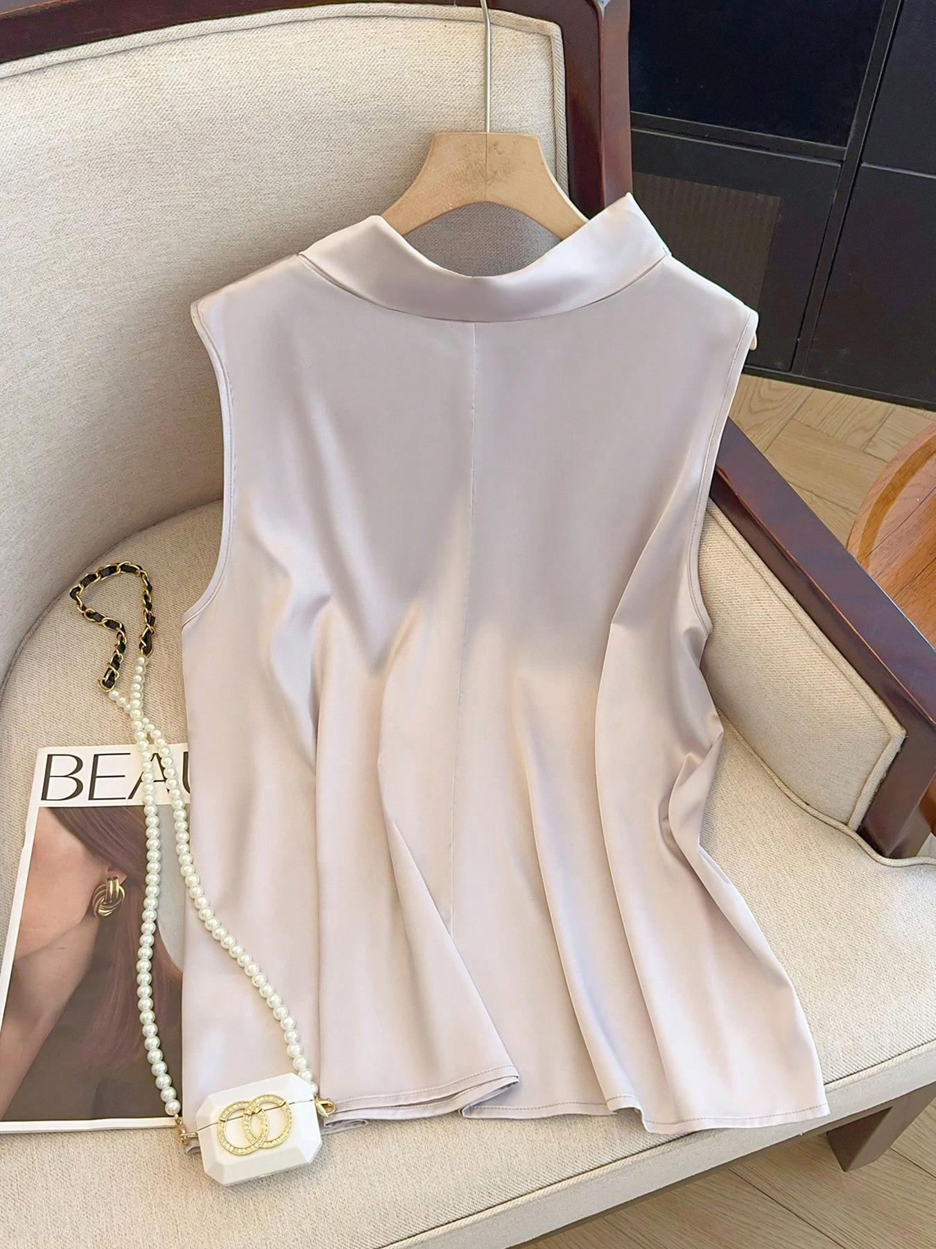 【Plus Size】 Solid Color Tie Fr - огляд і ціна Summer Clothing Wear