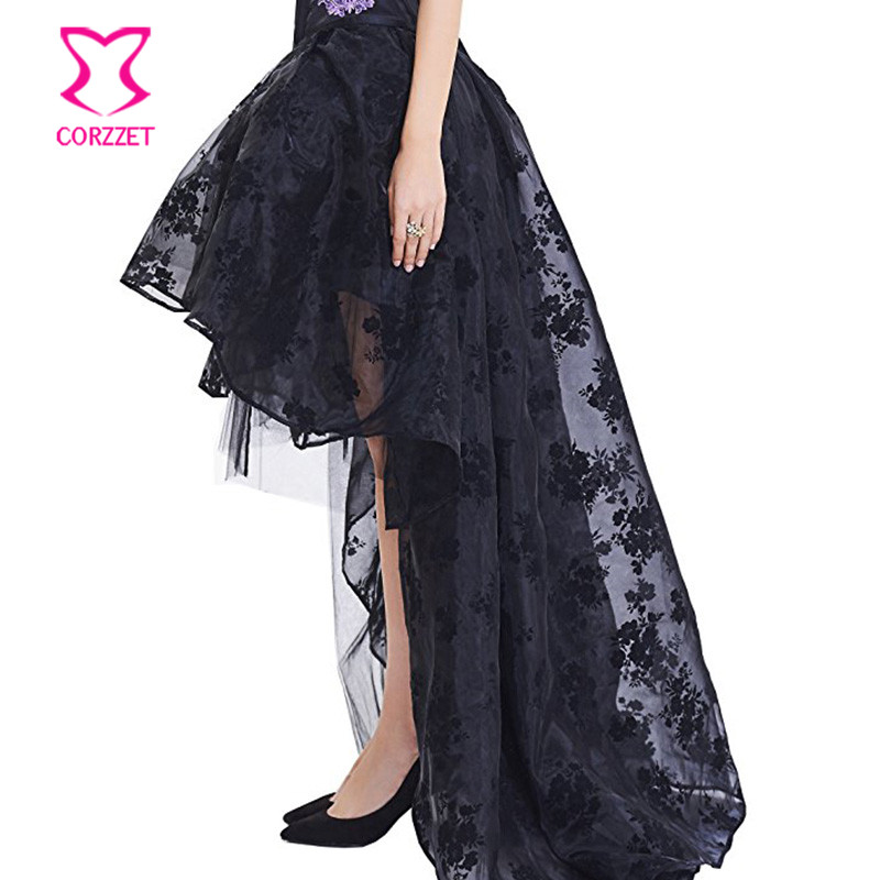 Black Floral Chiffon Front Sho - огляд і ціна Summer Victorian Clothing