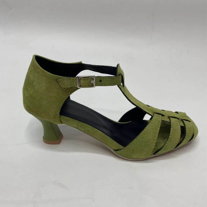 Women's Green Suede Kitten Hee - огляд і ціна Summer Clothing Petite