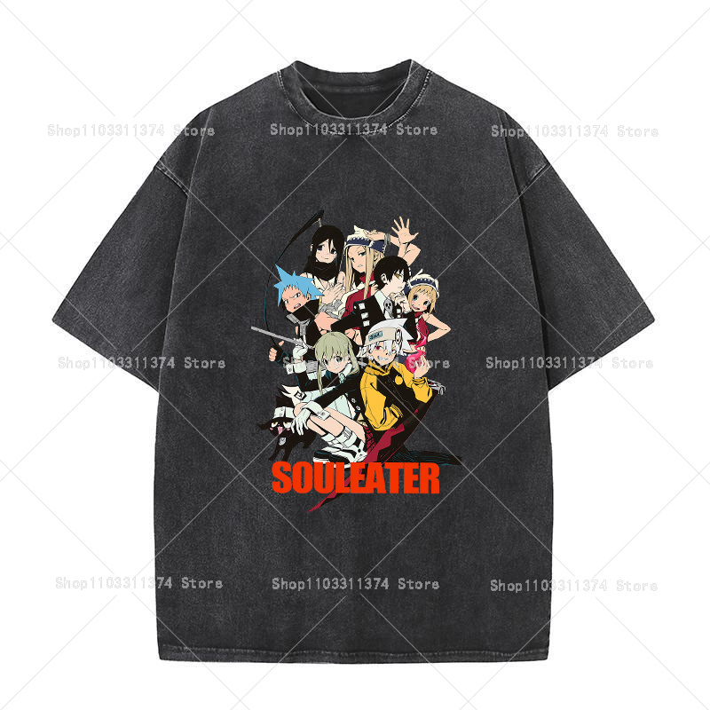 Soul Eater Men Women T-shirt W - огляд і ціна Vintage Summer Clothing Men