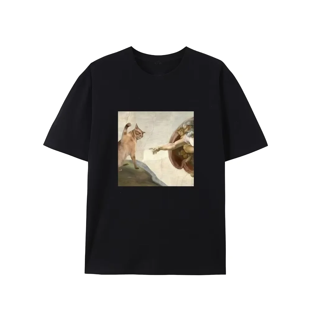 Creative Renaissance Cat T-Shi - огляд і ціна Summer Renaissance Clothing