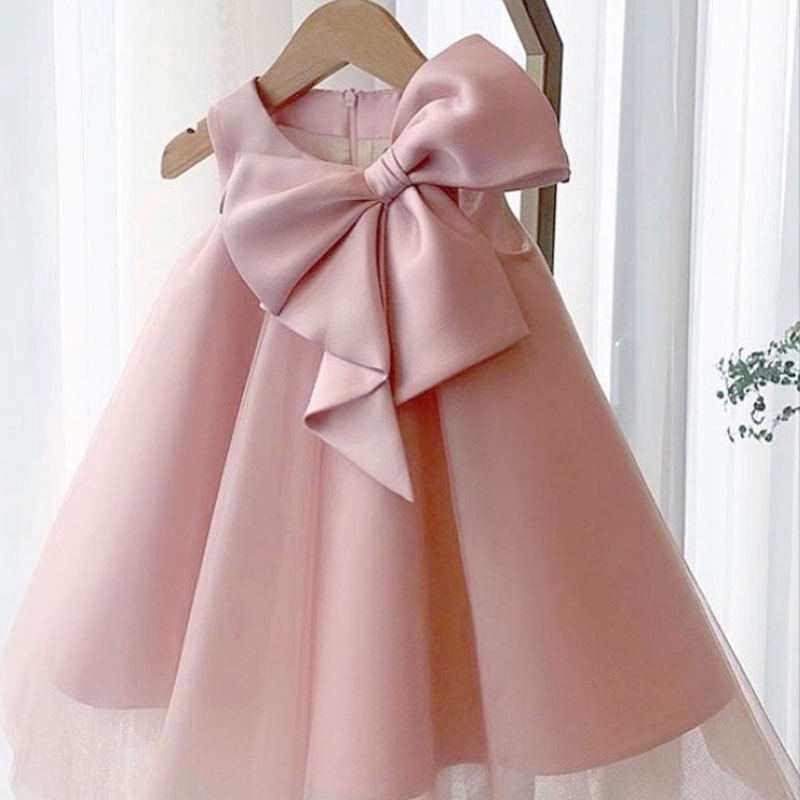 Summer Big Bow Baby Girl Dress - огляд і ціна Summer Clothing Baby Girl