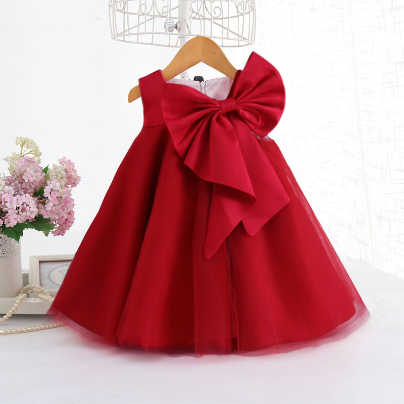 Summer Big Bow Baby Girl Dress - огляд і ціна Summer Clothing Baby Girl