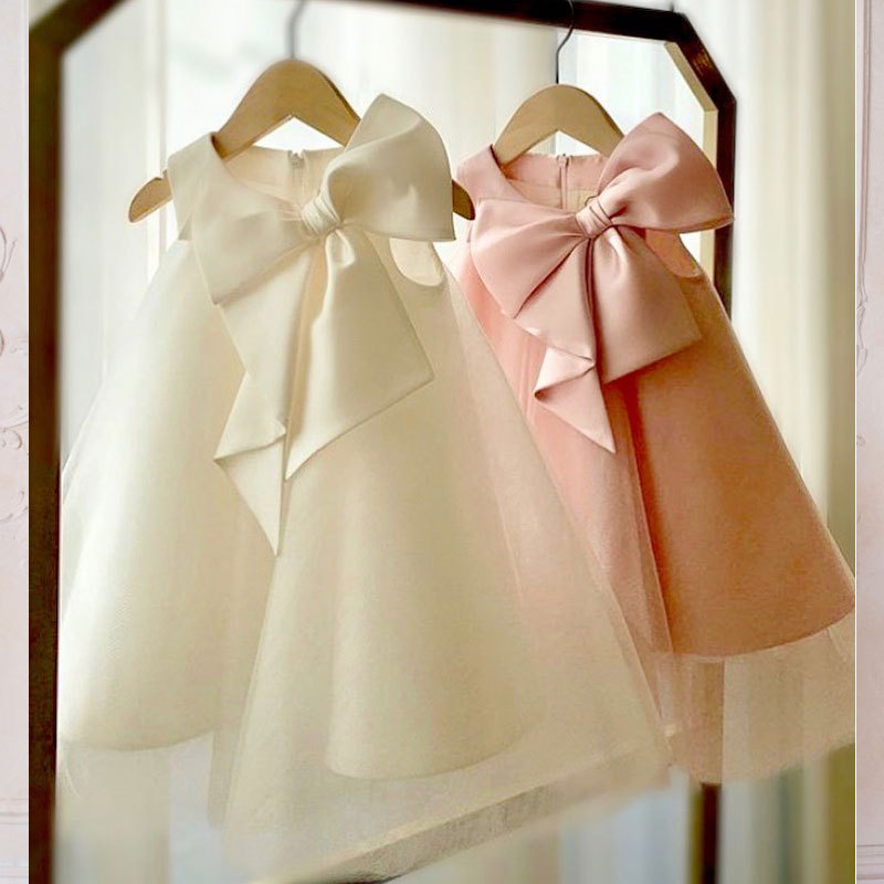 Summer Big Bow Baby Girl Dress - огляд і ціна Summer Clothing Baby Girl