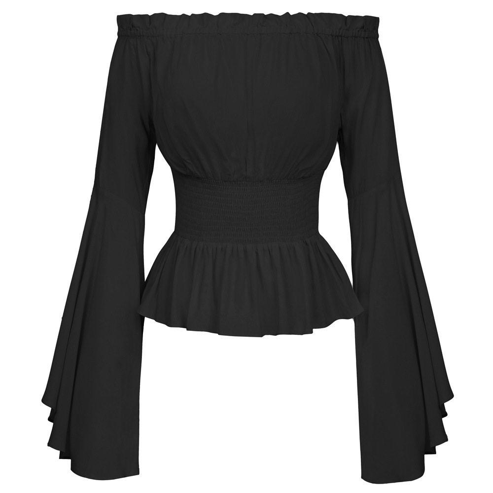 Goth Slim Shirt Flared Long Sl - огляд і ціна Summer Renaissance Clothing