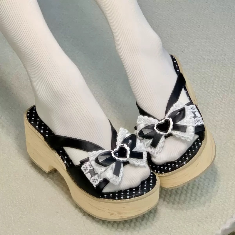 Sweet Bow Wood Grain Thick Bot - огляд і ціна Summer Clothing Petite