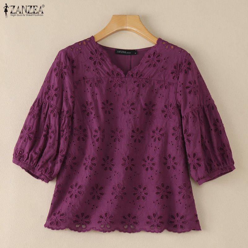 ZANZEA 2026 Eyelet Embroidery  - огляд і ціна Summer Clothing Wear