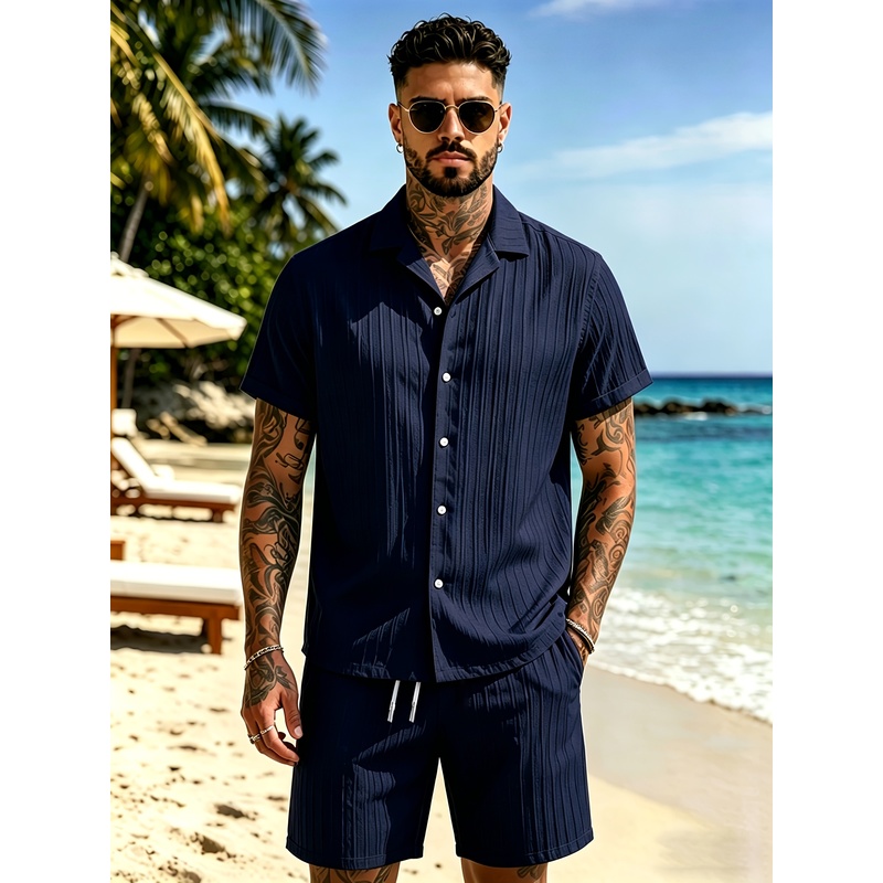 2Men's Summer Casual Suit Set， - огляд і ціна Summer Clothing Sets