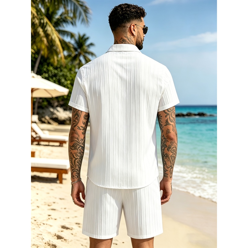 2Men's Summer Casual Suit Set， - огляд і ціна Summer Clothing Sets