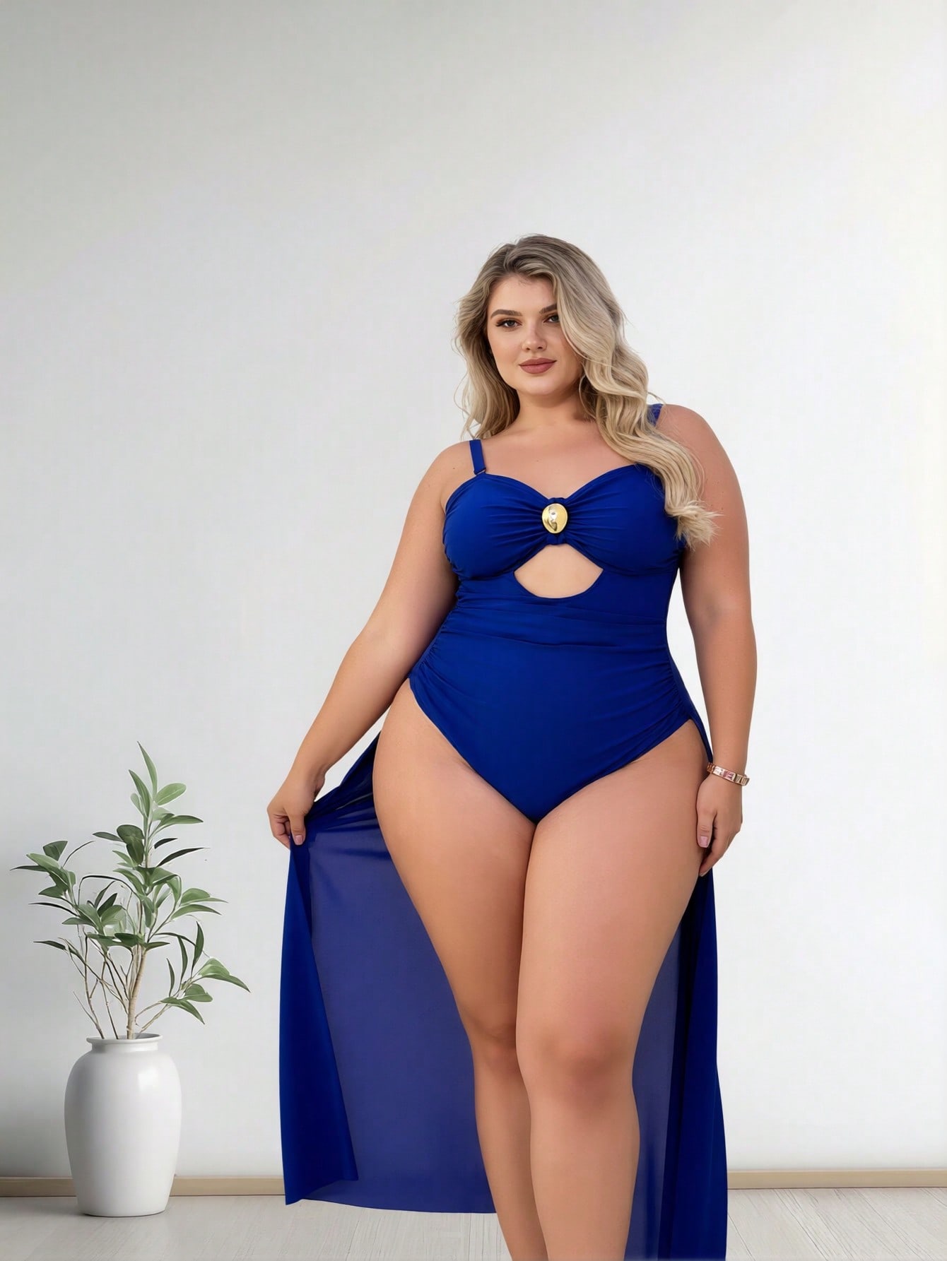 2026 New Plus Size Royal Blue  - огляд і ціна Swimsuit One Piece