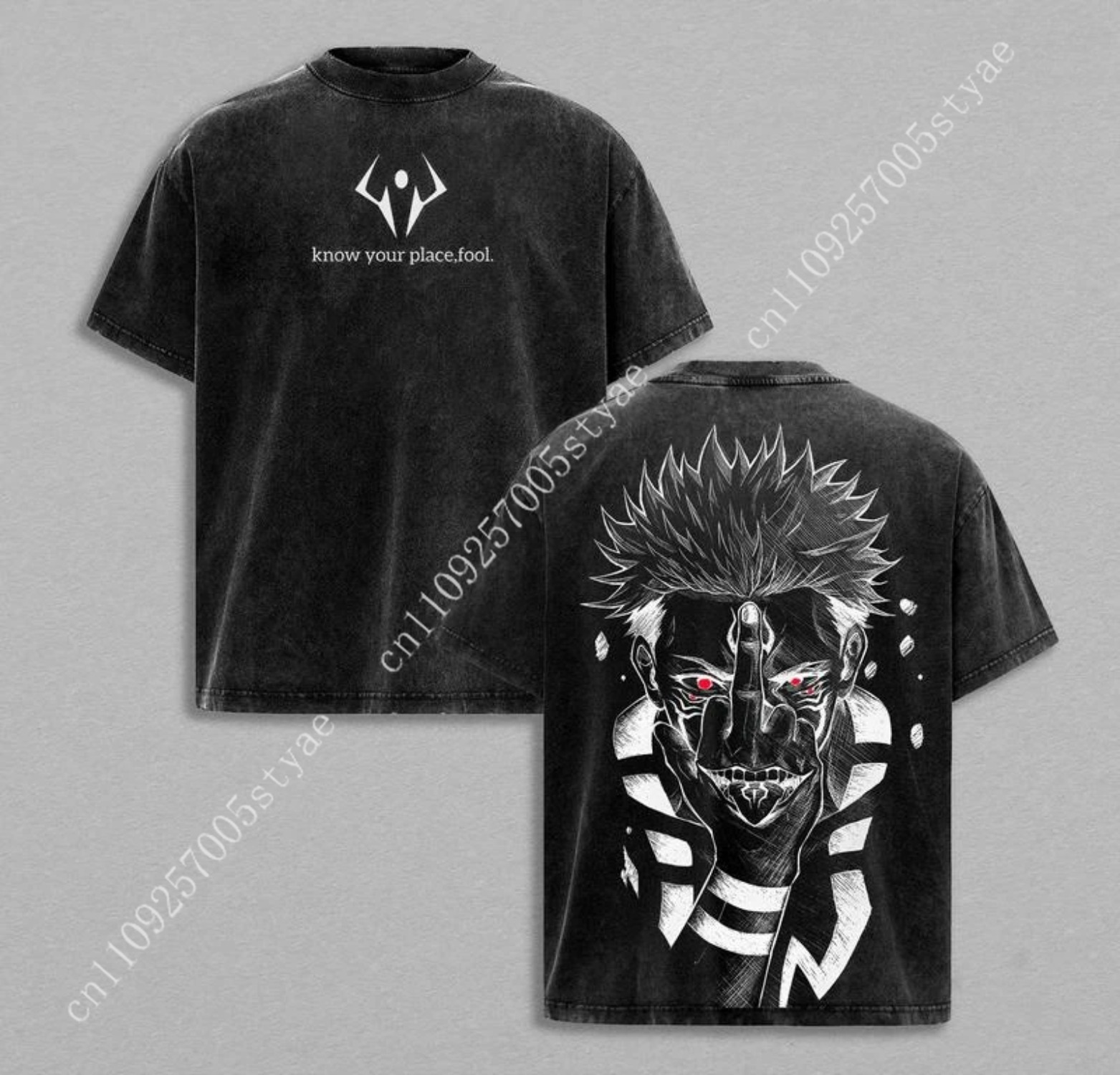 Anime  Ryomen Sukuna Graphic T - огляд і ціна Vintage Summer Clothing Men