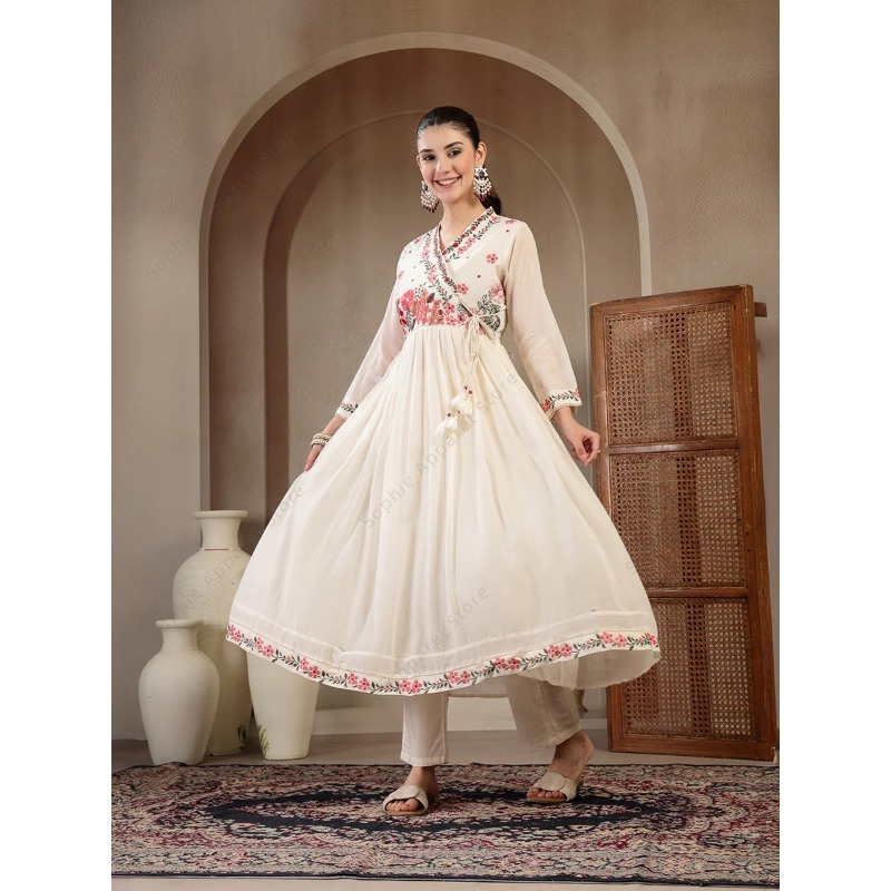 White Cotton Anarkali Kurti Se - огляд і ціна Summer Clothing Pakistan
