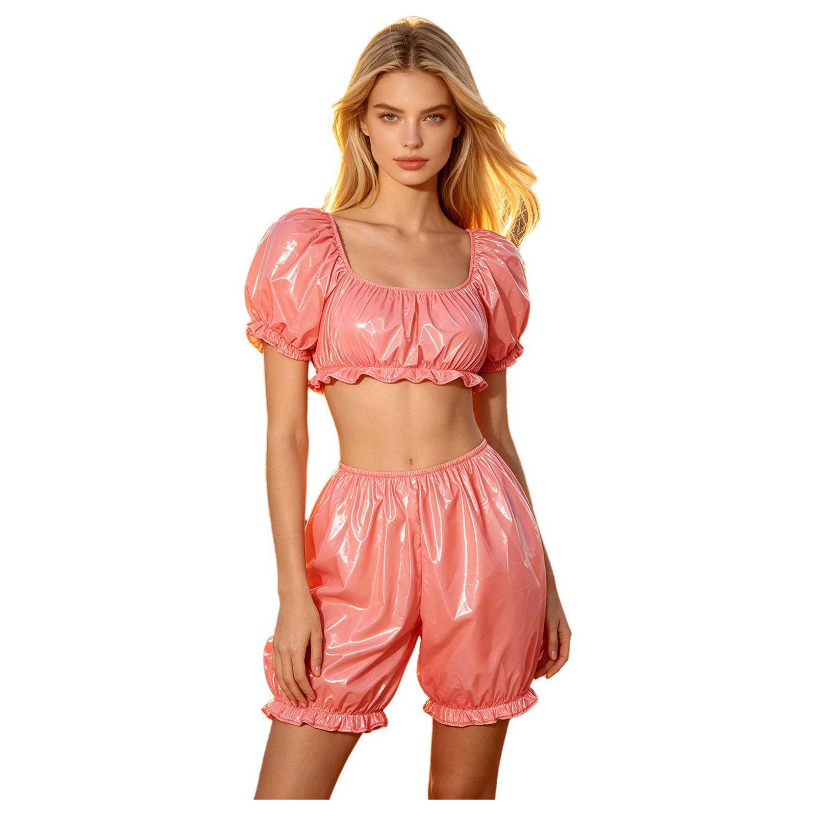 Womens Wet Look PU Leather Clu - огляд і ціна Summer Clothing Sets