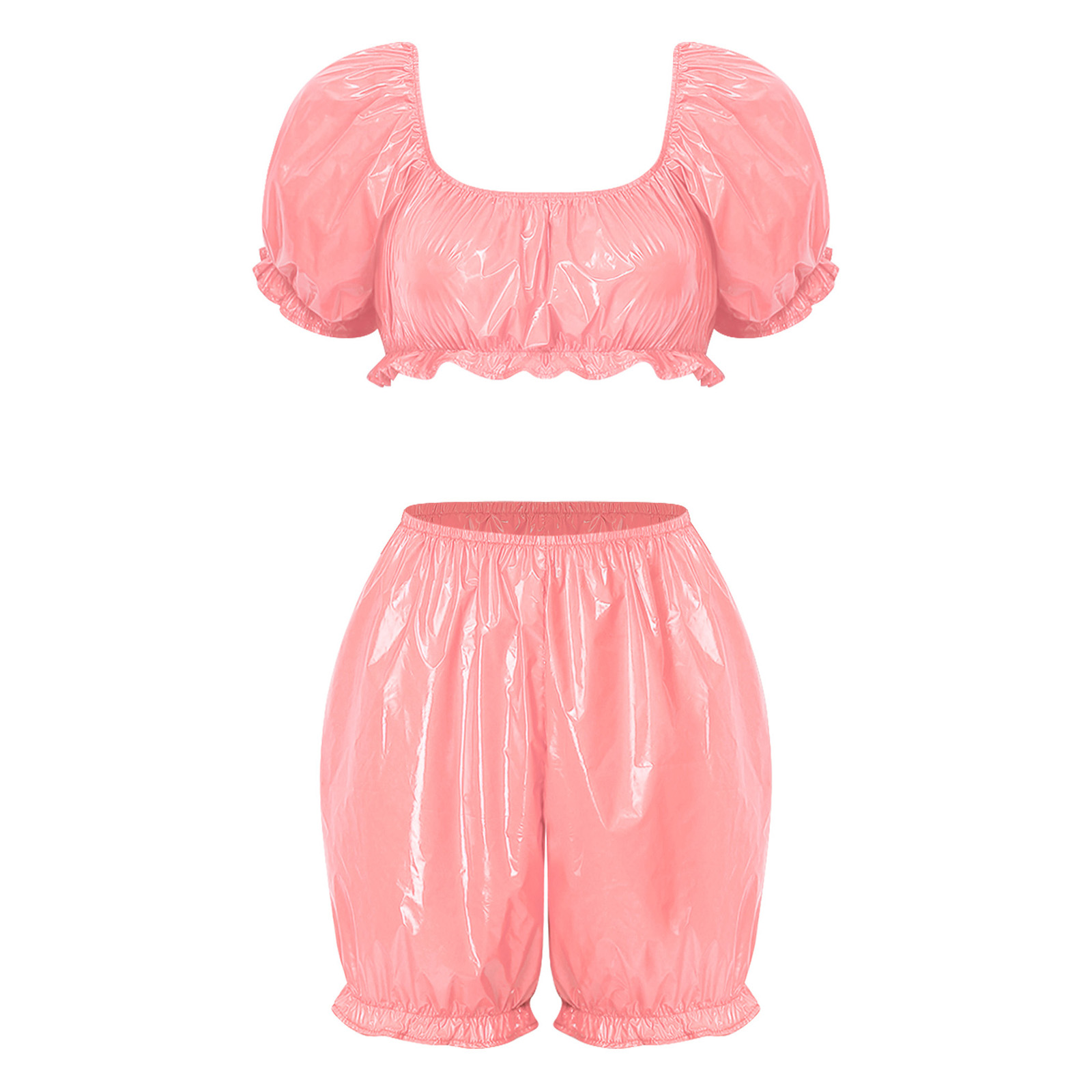 Womens Wet Look PU Leather Clu - огляд і ціна Summer Clothing Sets