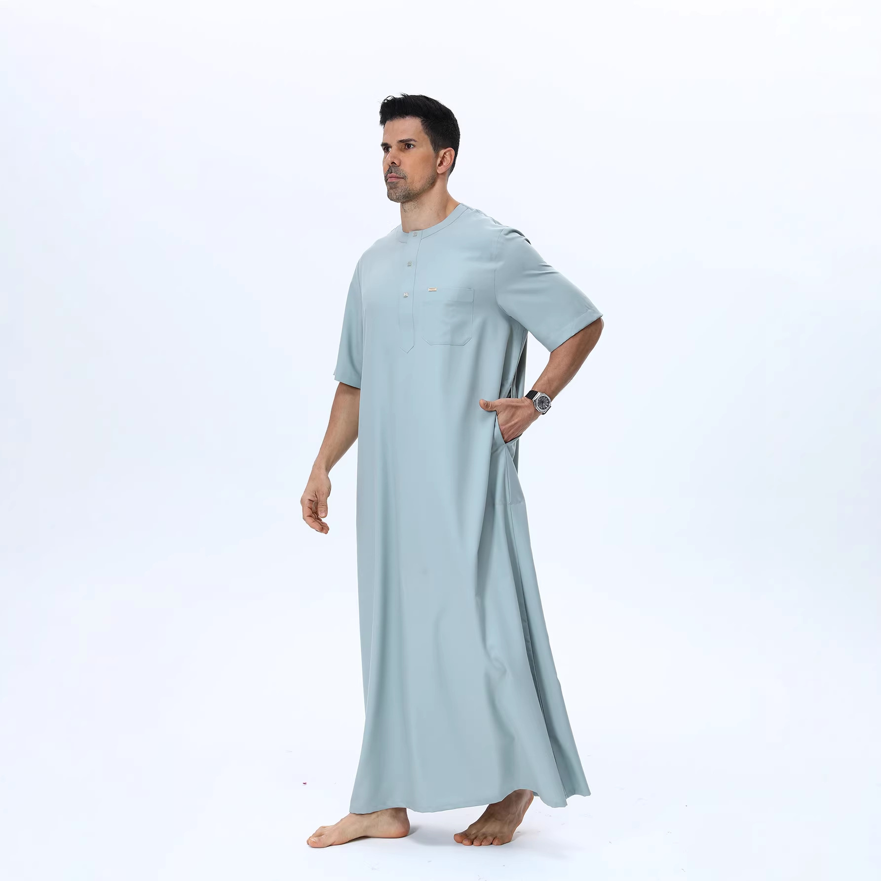Muslim Men Abaya Kaftan Pakist - огляд і ціна Summer Clothing Pakistan