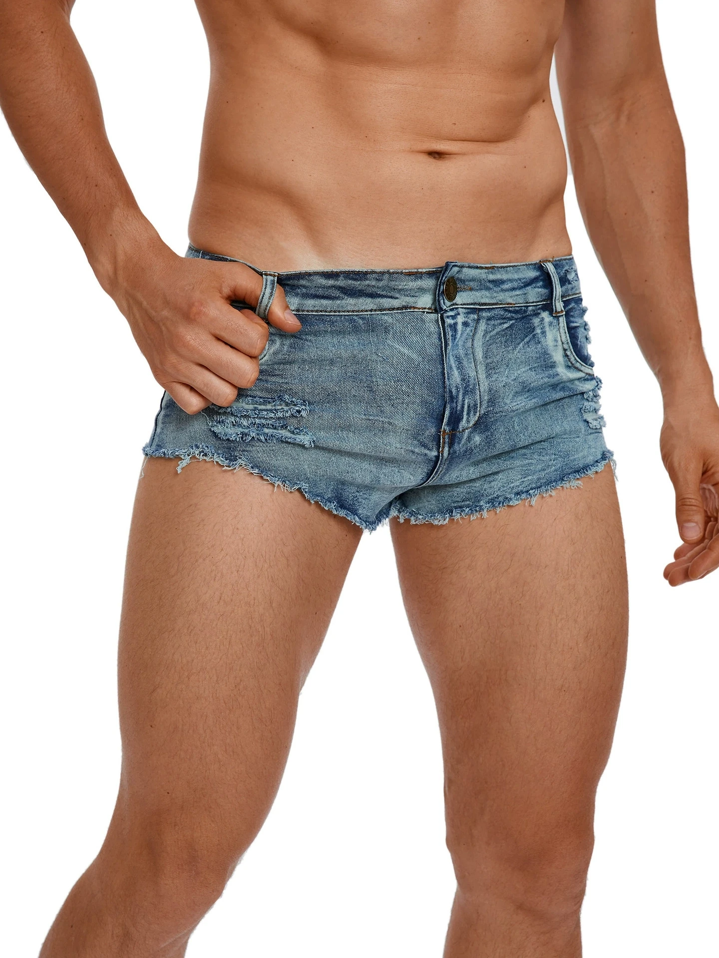 Men's Low Waist Jeans Shorts F - огляд і ціна Vintage Summer Clothing Men