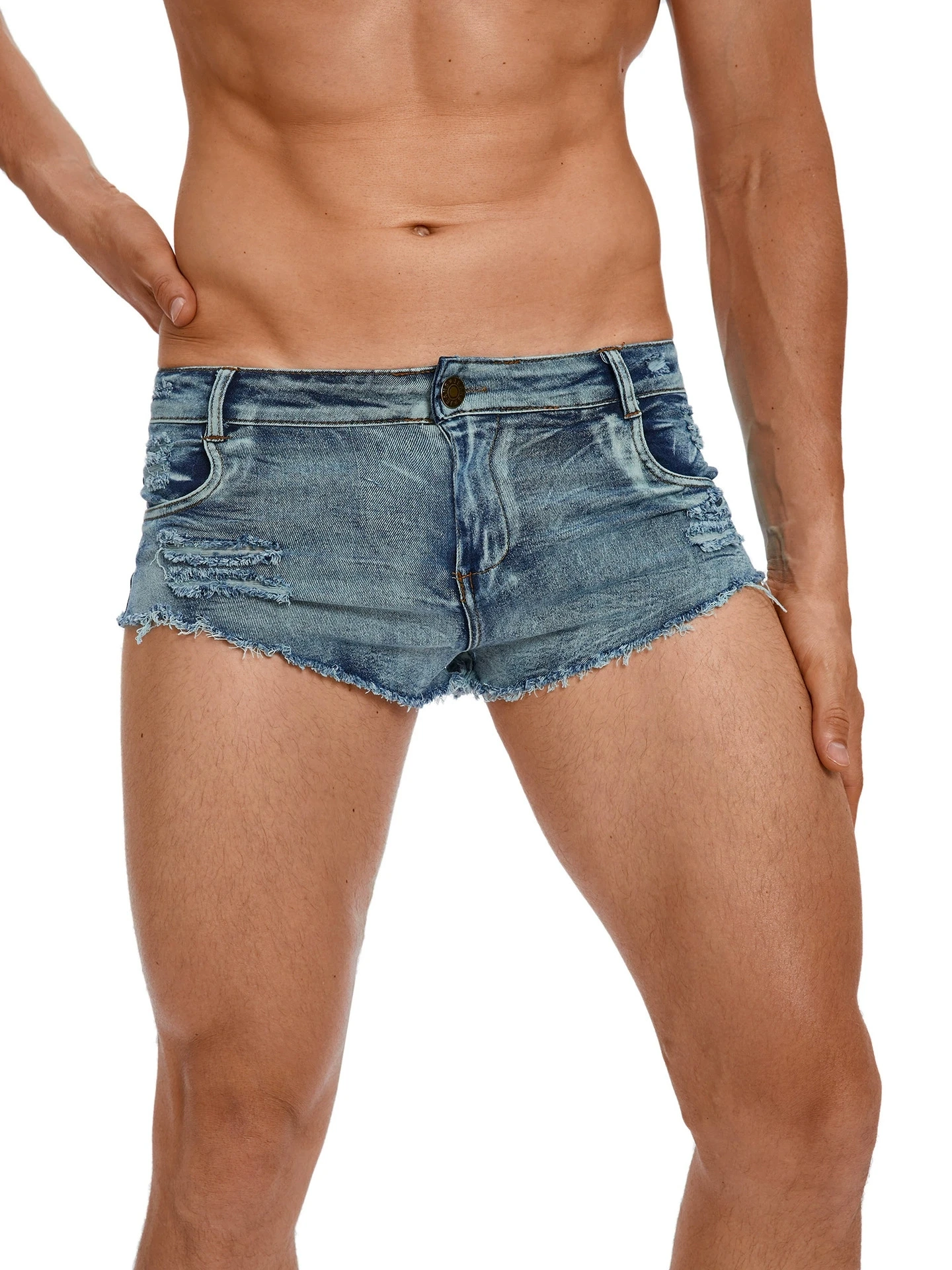 Men's Low Waist Jeans Shorts F - огляд і ціна Vintage Summer Clothing Men