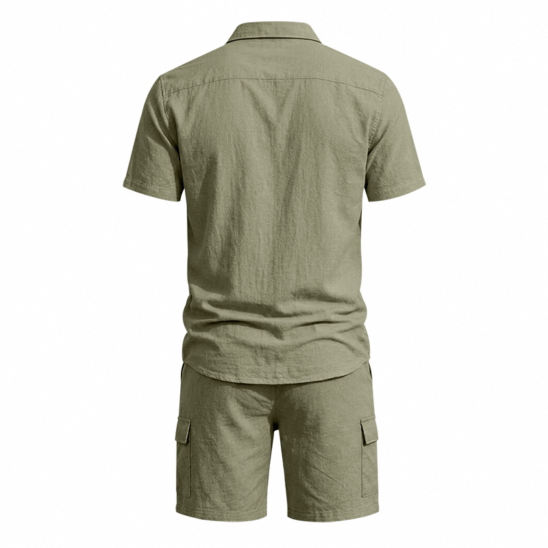 Men Summer American Linen Two  - огляд і ціна Summer Clothing Sets