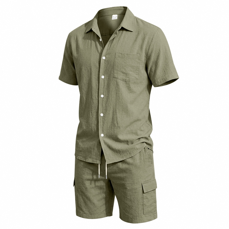 Men Summer American Linen Two  - огляд і ціна Summer Clothing Sets